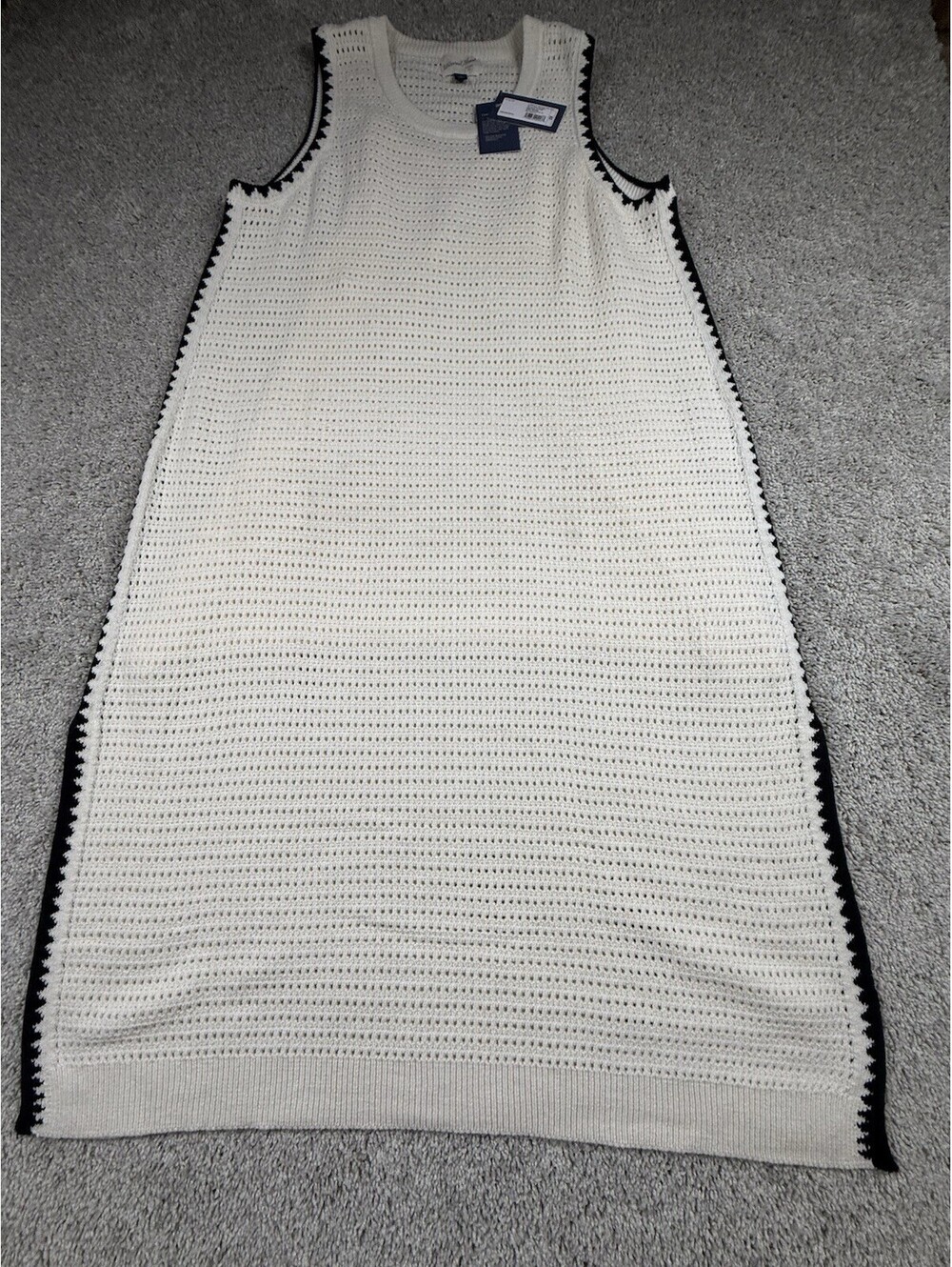 NWT Women's Openwork Midi Sweater Dress - Universal Thread™ Cream 2X